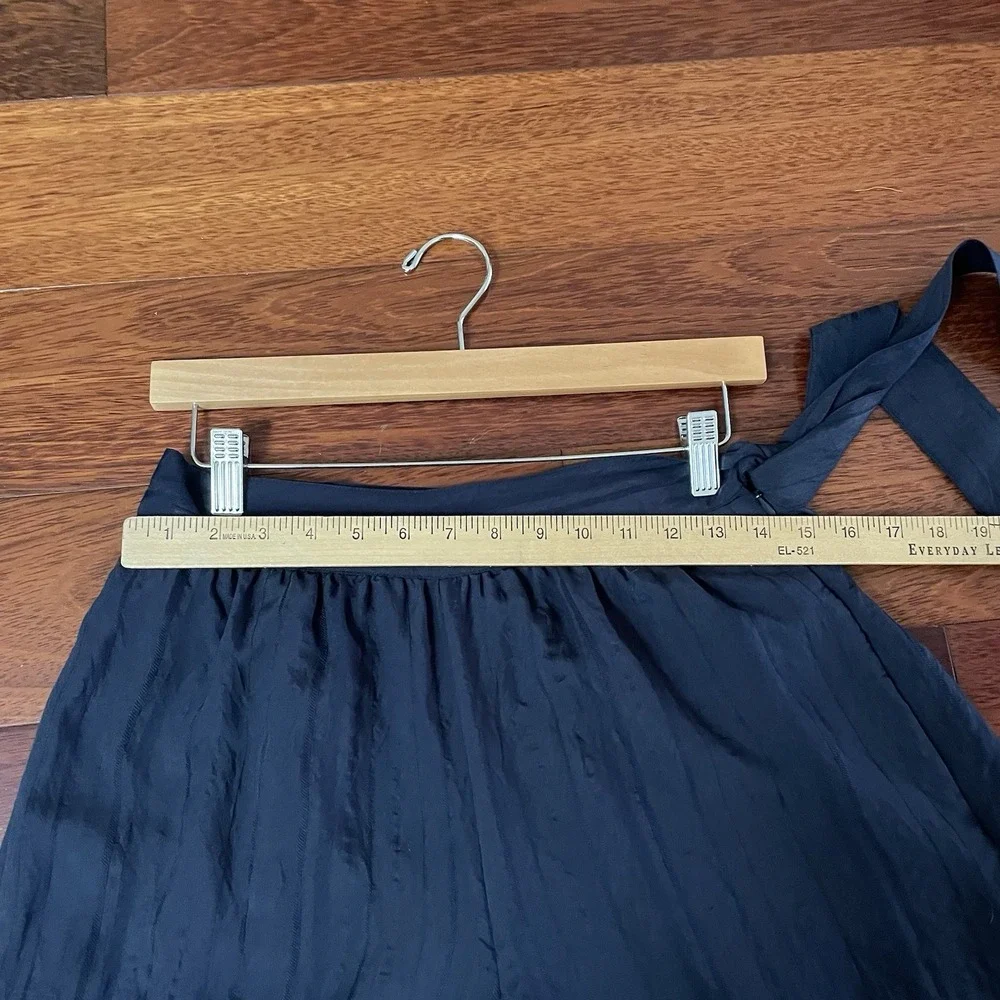 VINCE‎ Navy Pleated Side Tie Culottes Wide Leg Pants Hematite Blue Sz 4 $265 B37 - Picture 11 of 12